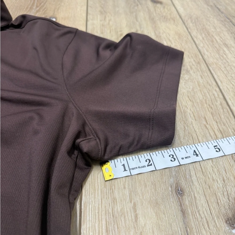 Nike Dri-Fit Brown Polo Shirt Men’s XL Golf Active - Picture 8 of 9